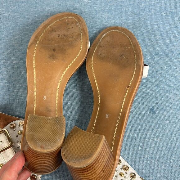 Jeffrey Campbell Seneca Embellished Studded Leather Sandals Size 8 - Picture 8 of 11